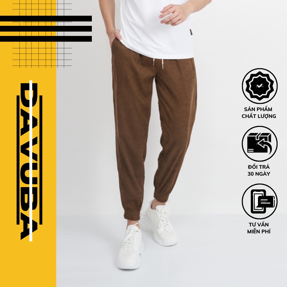 Quần jogger nam trơn basic thể thao cao cấp DAVUBA QD007