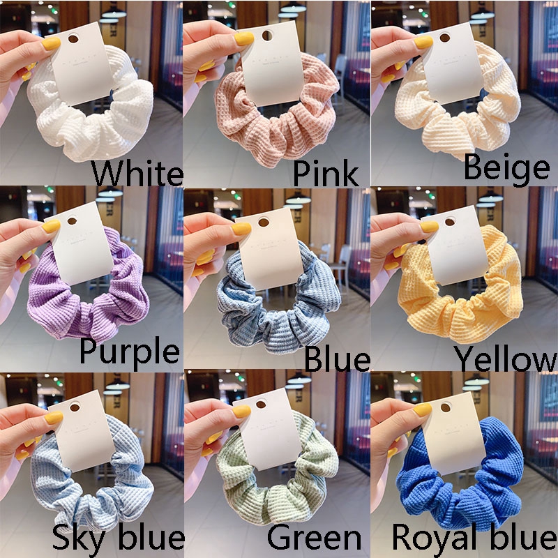 Dây Buộc Tóc Màu Trơn Xinh Xắn Cho Nữ