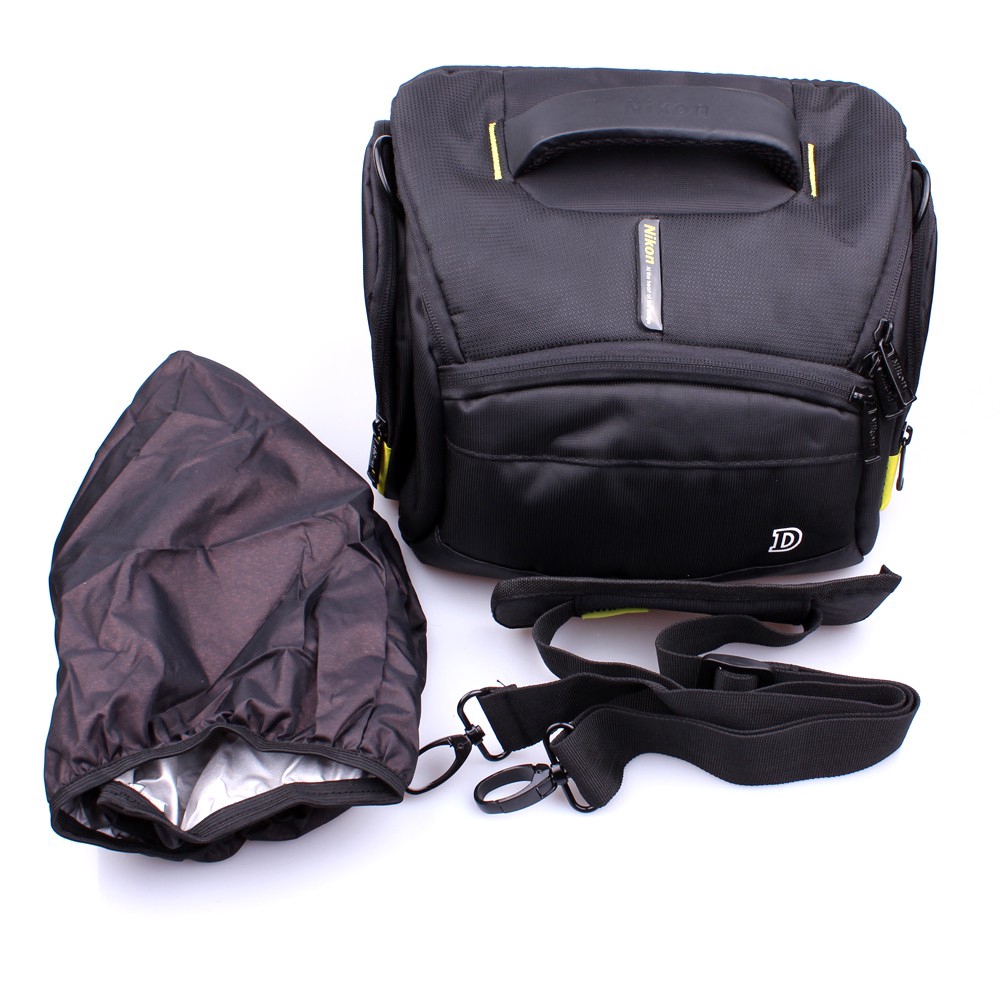 Túi đựng máy chụp hình kèm dây đeo và vỏ che mưa cho Nikon D90 D7200 D7100 D3100 D3200 D5100 D5200 D5300 D3100 D3200