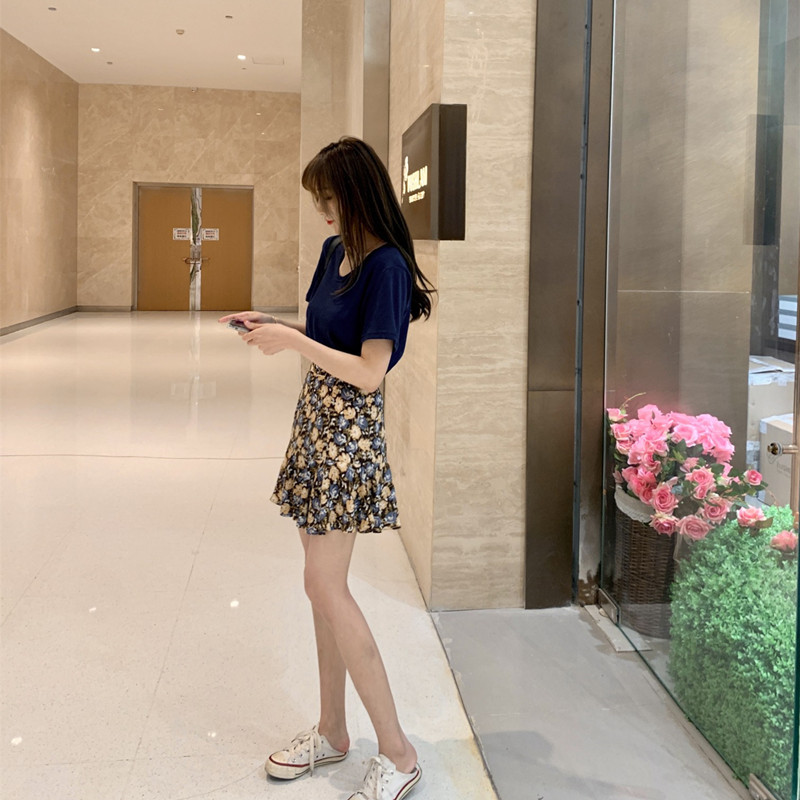 Chân Váy Chữ A Lưng Cao Chất Chiffon Hoạ Tiết Hoa Nữ Tính | BigBuy360 - bigbuy360.vn