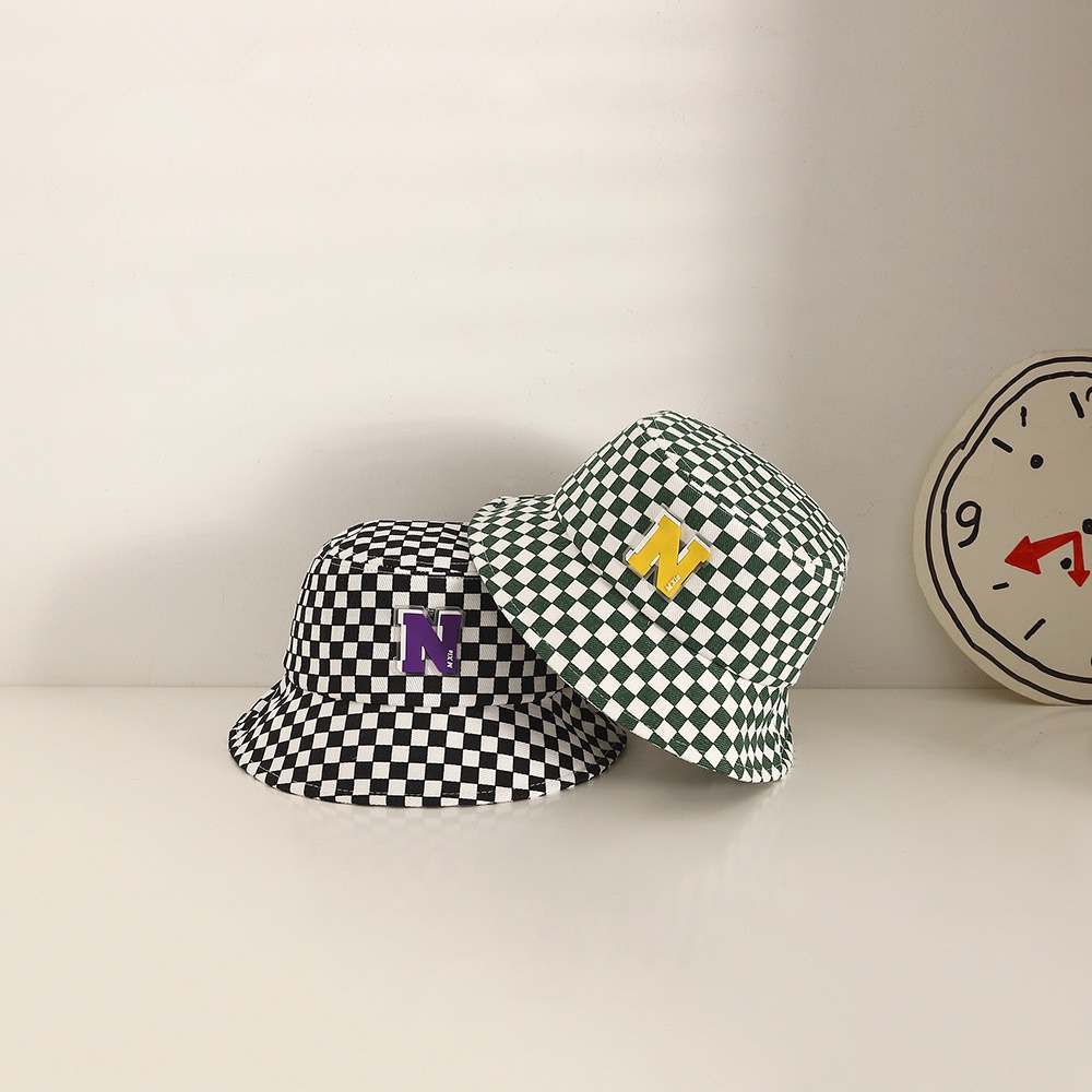 Mũ Ngư Dân Che Nắng Đi Biển Ngoài Trời Bằng Da Họa Tiết Chữ Dễ Thương Cho Bé