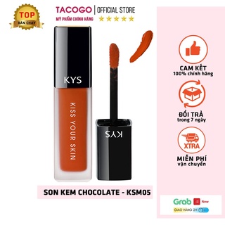 Son kem mềm môi Cam cháy chocolate KYS Liquid Lipstick 4g
