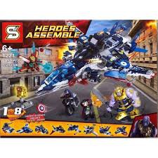LEGO Lắp Ráp Xếp Hình Super Hero 8in1 Mô Hình Phi Thuyền Liên Minh Avenger 4 Chiến Đấu Thanos 685 Khối - Đờ Chơi Trẻ Em