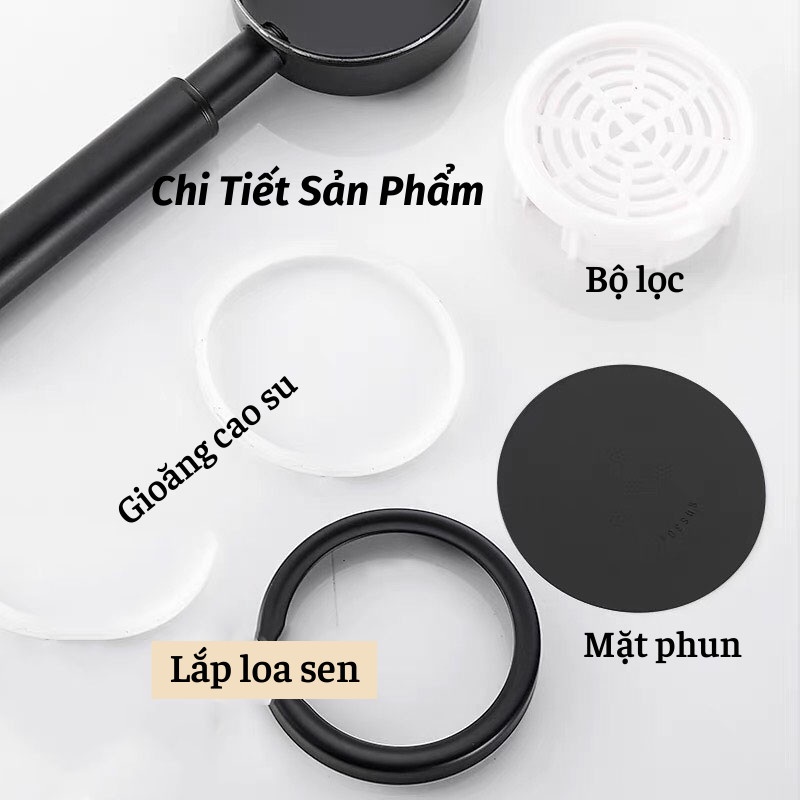 Vòi Hoa Sen Đầu Vòi Sen Không Gỉ Áp Lực Nước Mạnh Siêu Xịn TITAN STORE