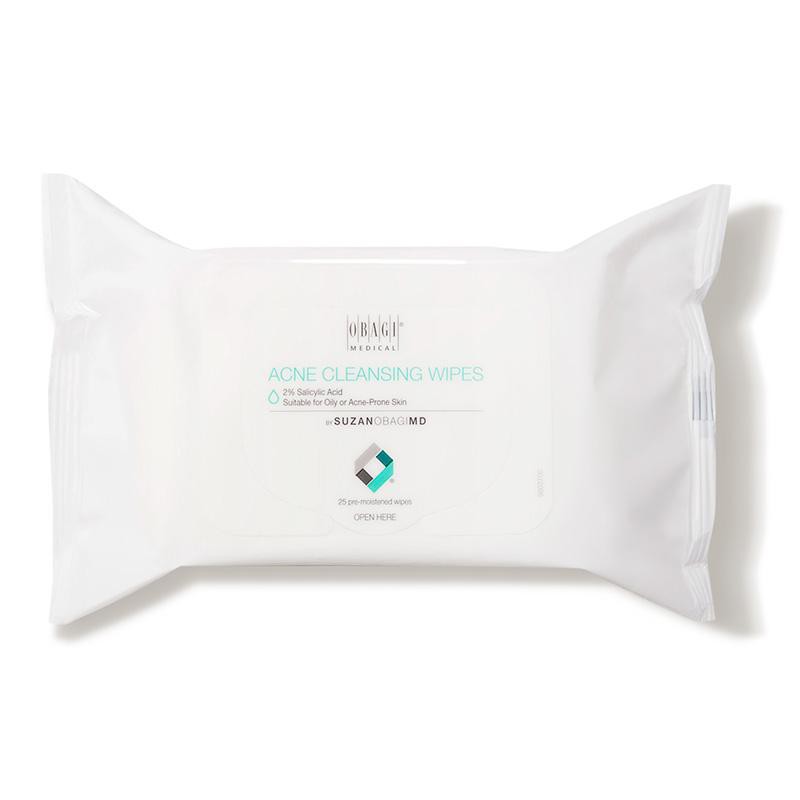 Khăn ướt hỗ trợ giảm mụn Obagi SUZANOBAGIMD Acne Cleansing Wipes 25 tờ