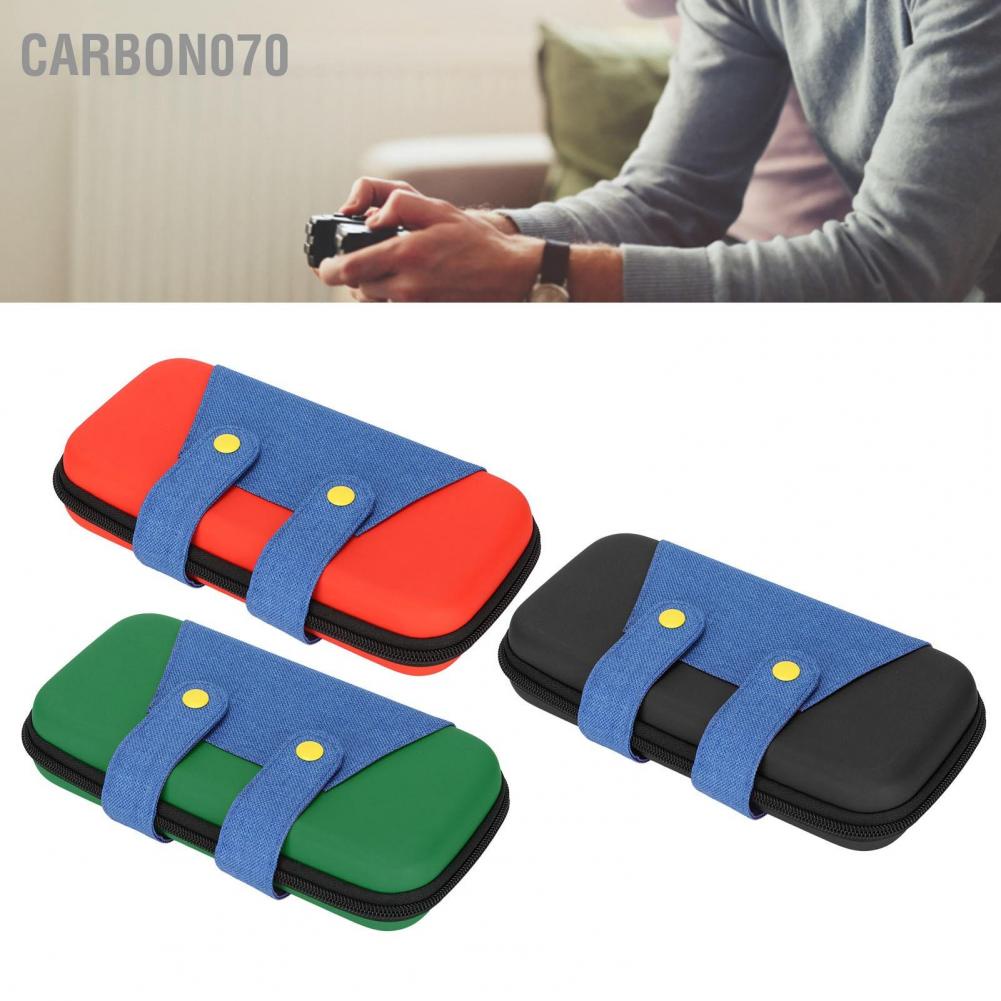 Carbon070 Đối với Hộp đựng Switch Lite Túi EVA Du lịch dành cho Phụ kiện máy chơi game ngăn có dây kéo đôi
