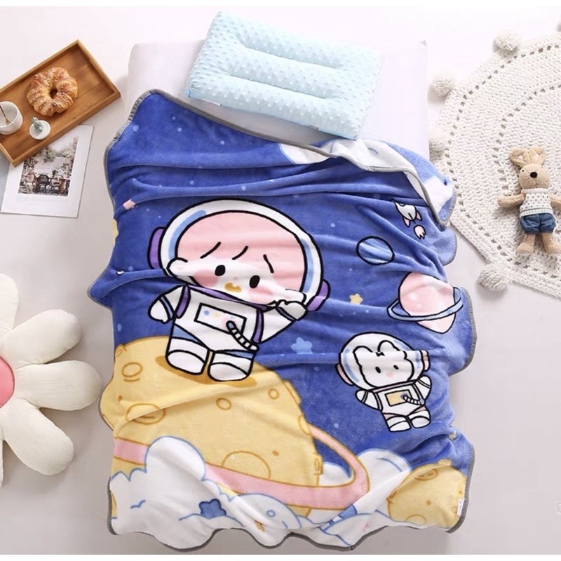 Chăn lông tuyết 1 lớp mềm mại cho bé  (1m×1m4)