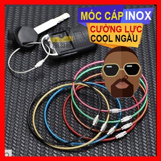 Combo 2 dây treo cáp inox móc chìa khóa xe máy chìa khóa ô tô dài 5cm