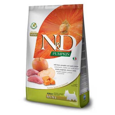 Hạt N&D dành cho Chó giống nhỏ trưởng thành Prime Pumpkin Spirulina Ancestral cao cấp Farmina N&D Mini Adult