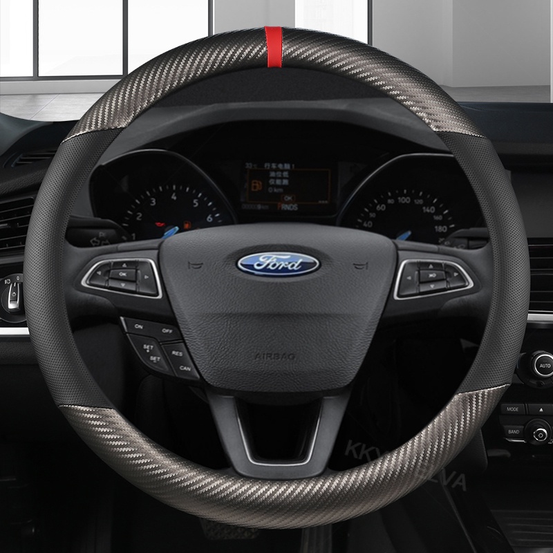 Bao Da Sợi Carbon Bọc Vô Lăng Xe Hơi 38cm Cho Toyota Vios CHR Estima Yaris Innova Camry Corolla Altis Hilux