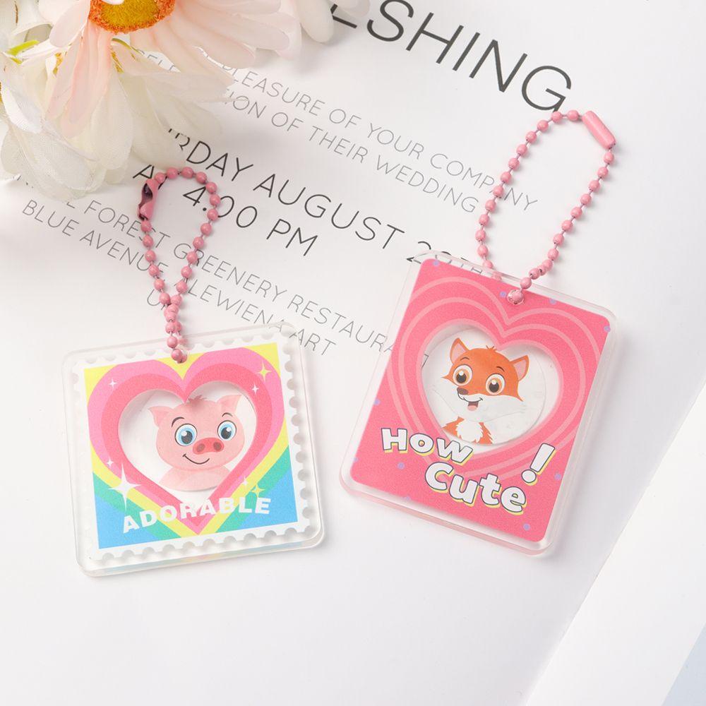 BORAG Móc Khóa Hình Ngôi Sao Trong Suốt Dùng Làm Khung Ảnh DIY