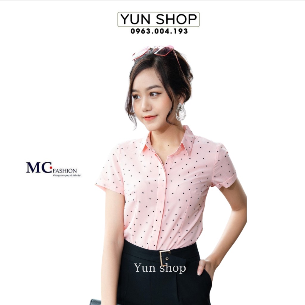 Áo Sơ Mi Nữ Công Sở Đẹp Họa Tiết Chấm Bi - MC Fashion A0257