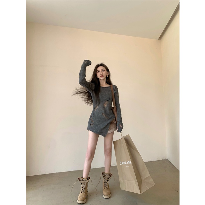 Áo Dệt Kim Dáng Ôm Phong Cách Thời Trang Hàn Quốc Dành Cho Nữ
