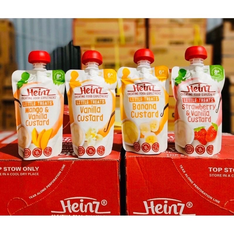 Váng Sữa Heinz Custard Úc đủ vị Date 2023 mẫu mới
