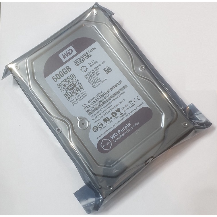 Ổ Cứng HDD 500Gb Western Purple (Tím) Hàng Mới - Bảo hành 24 Tháng