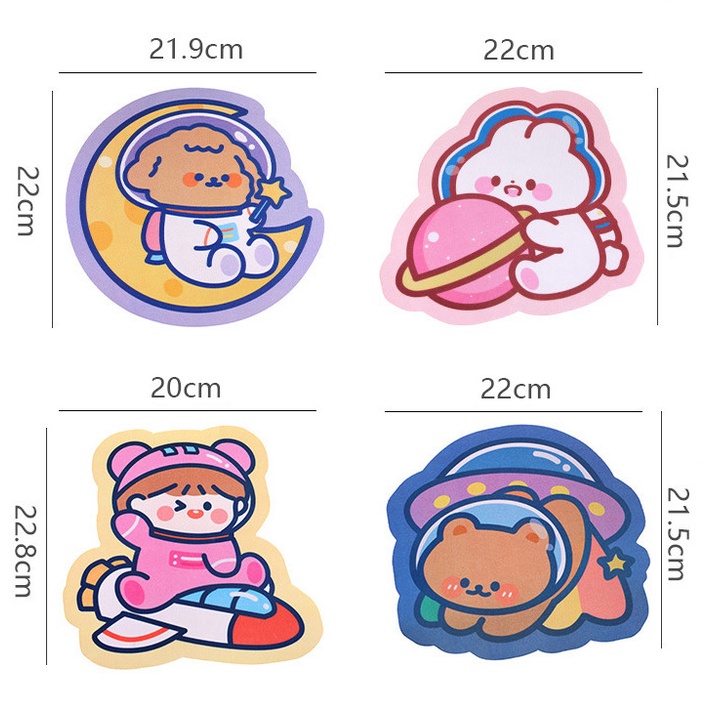 Bàn di chuột hoạt hình so cute - Lót chuột Laptop nhỏ xinh dễ thương - Quà tặng sinh nhật đẹp ý nghĩa