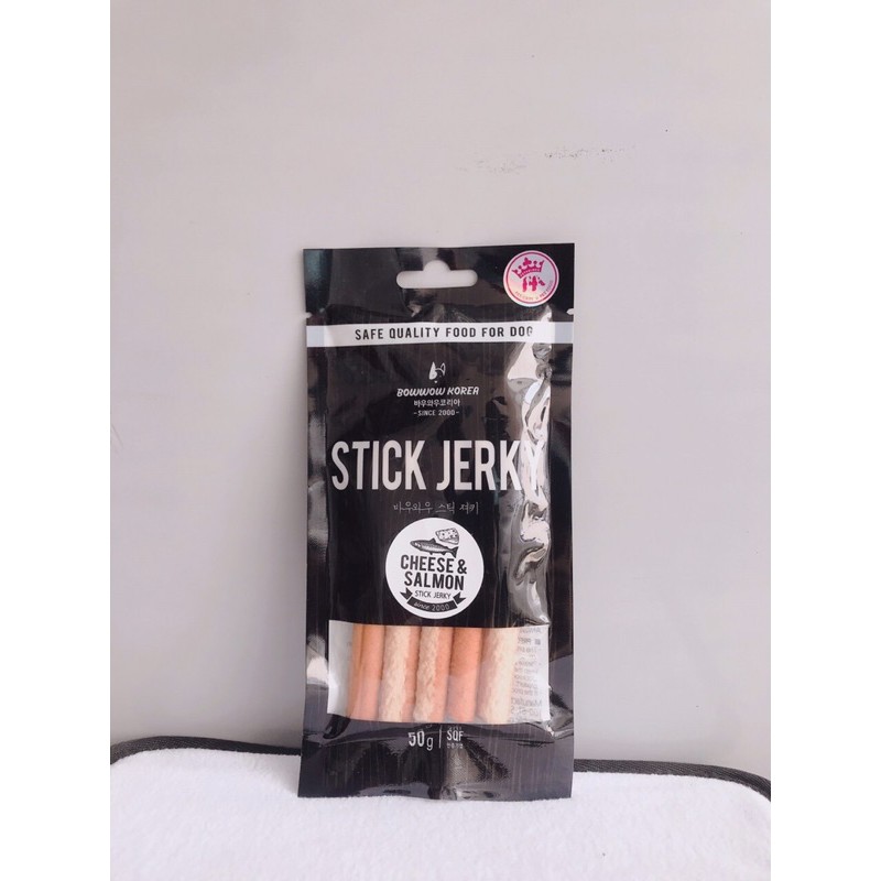Bánh Thưởng cho Chó Bowwow STICK JERKY Túi 5 Que Gói 50Gr|