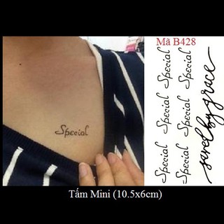 Xăm dán Tattoo chữ B428
