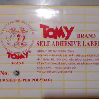 Combo 2 tập giấy decal tomy A5 cỡ 99-124
