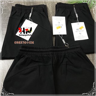 Ảnh thật] Quần joggers đen trơn cao cấp