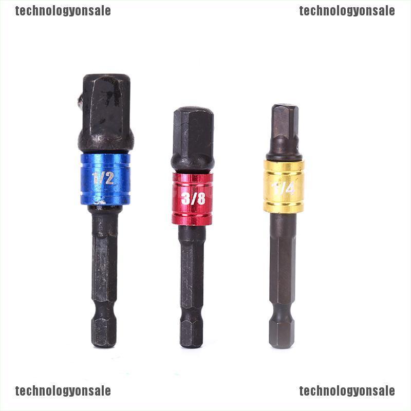 3 Đầu Chuyển Đổi Mũi Khoan Lục Giác 1 / 4 "3 / 8" 1 / 2 "