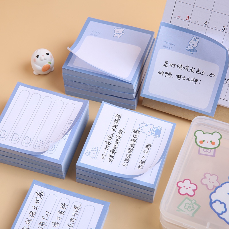 Set 80 giấy ghi chú đa năng họa tiết động vật hoạt hình xinh xắn