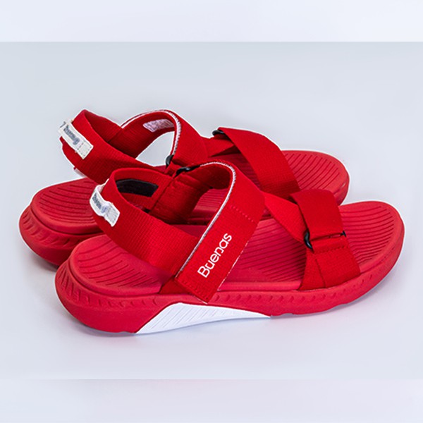 GIÀY SANDAL ĐI HỌC - BUENAS CHÍNH HÃNG F7 ĐỎ SIZE 39, 40, 41, 42, 43 [GIÀY SANDAL NAM NỮ]