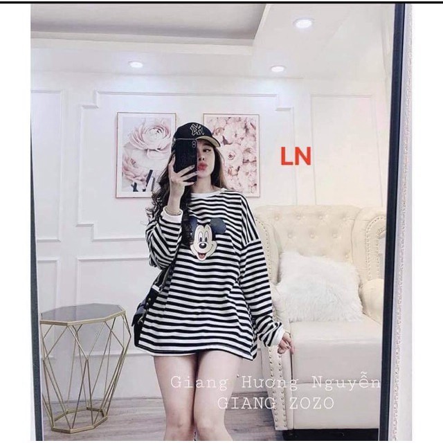 Áo kẻ in mich ki LN12