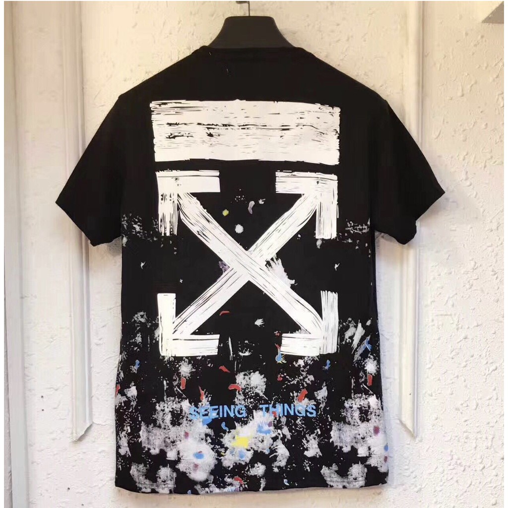 Áo thun Off White Galaxy, Áo tee OW Galaxy SS2022, chất liệu Cotton, màu đen BapeVN