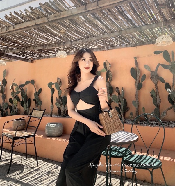 Jum 2 dây xoắn ngực hở eo