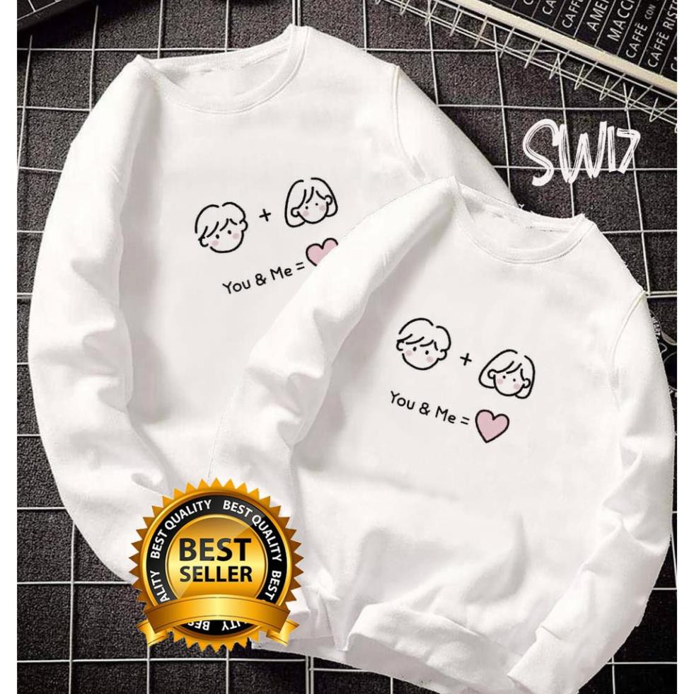 💥NEW💥 Áo Nỉ Sweater đôi in hình siêu dễ thương toàn mẫu đẹp - Giá chỉ 1 áo
