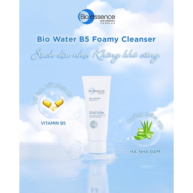 Sữa rửa mặt Bio- essence Bio water B5 100g