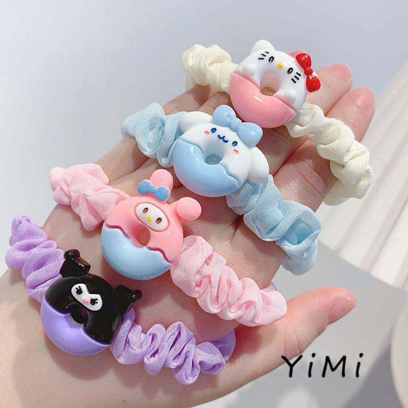 Dây Cột Tóc Hình Cún Cinnamon/ Bánh Donut Dễ Thương Đơn Giản