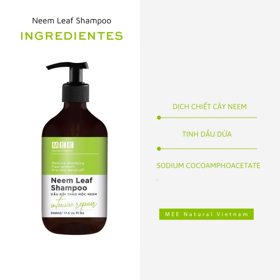 Dầu gội đầu thảo mộc kích mọc tóc MEE NATURAL, Làm sạch da đầu, ngăn rụng tóc Shampoo 500ml