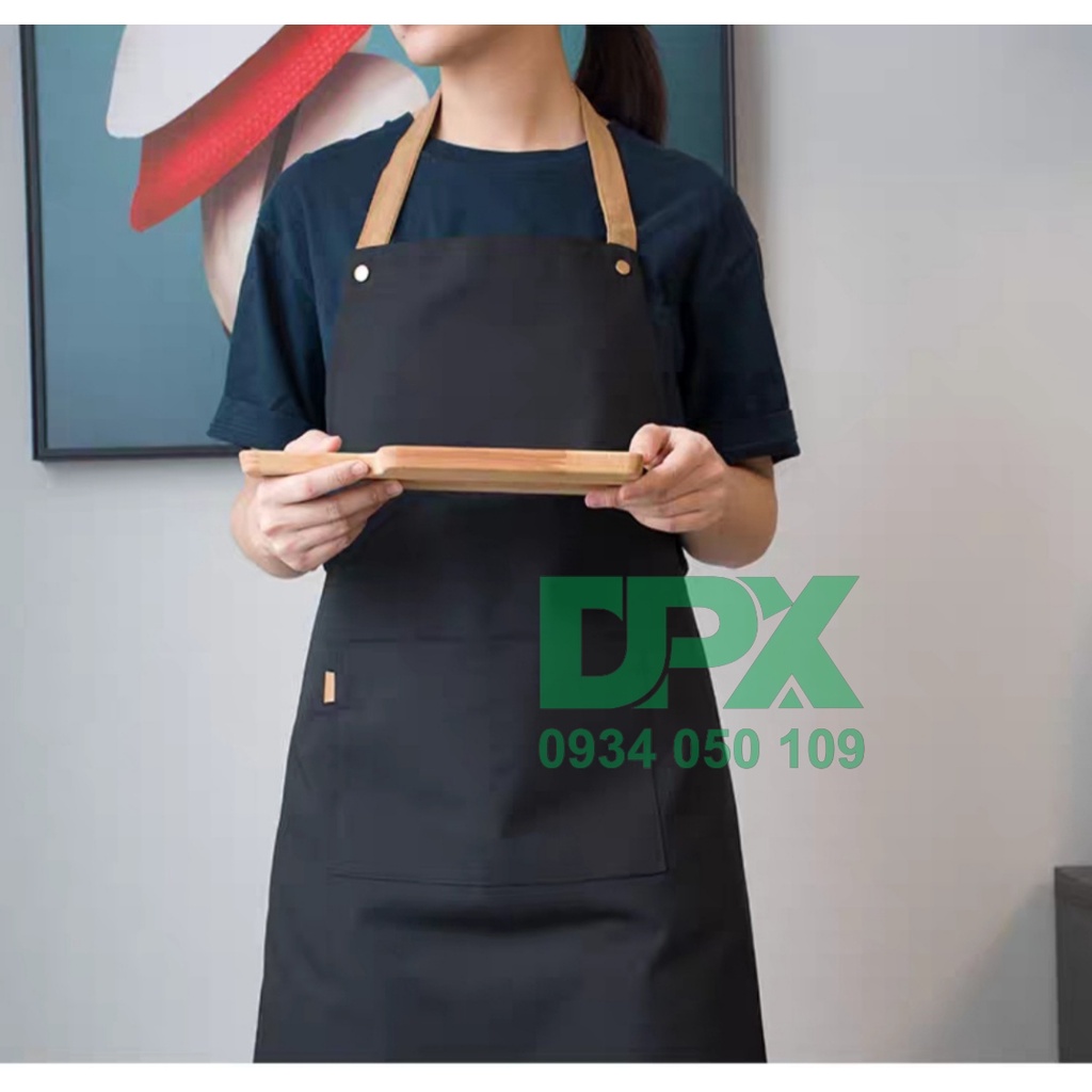 Tạp dề pha chế nam nữ nhân viên phục vụ quán cafe bartender barista