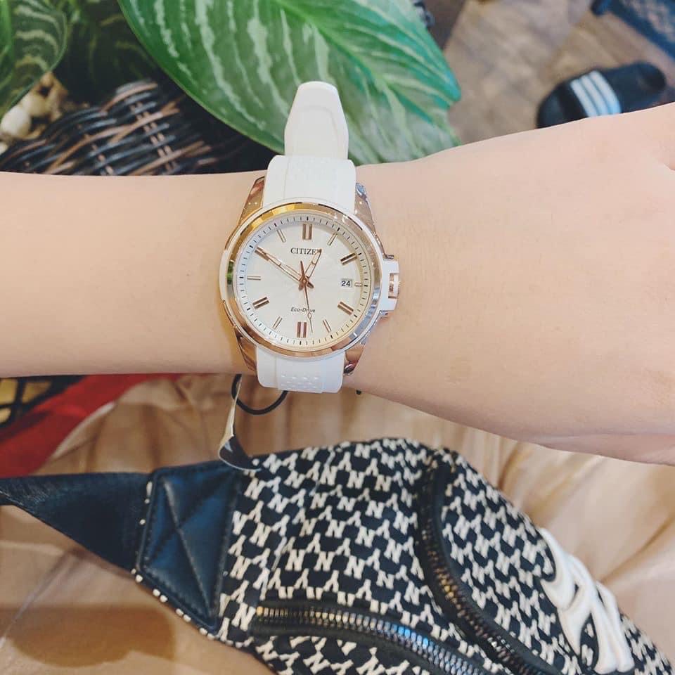 Đồng hồ nữ dây silicone Citizen FE6136 01A
