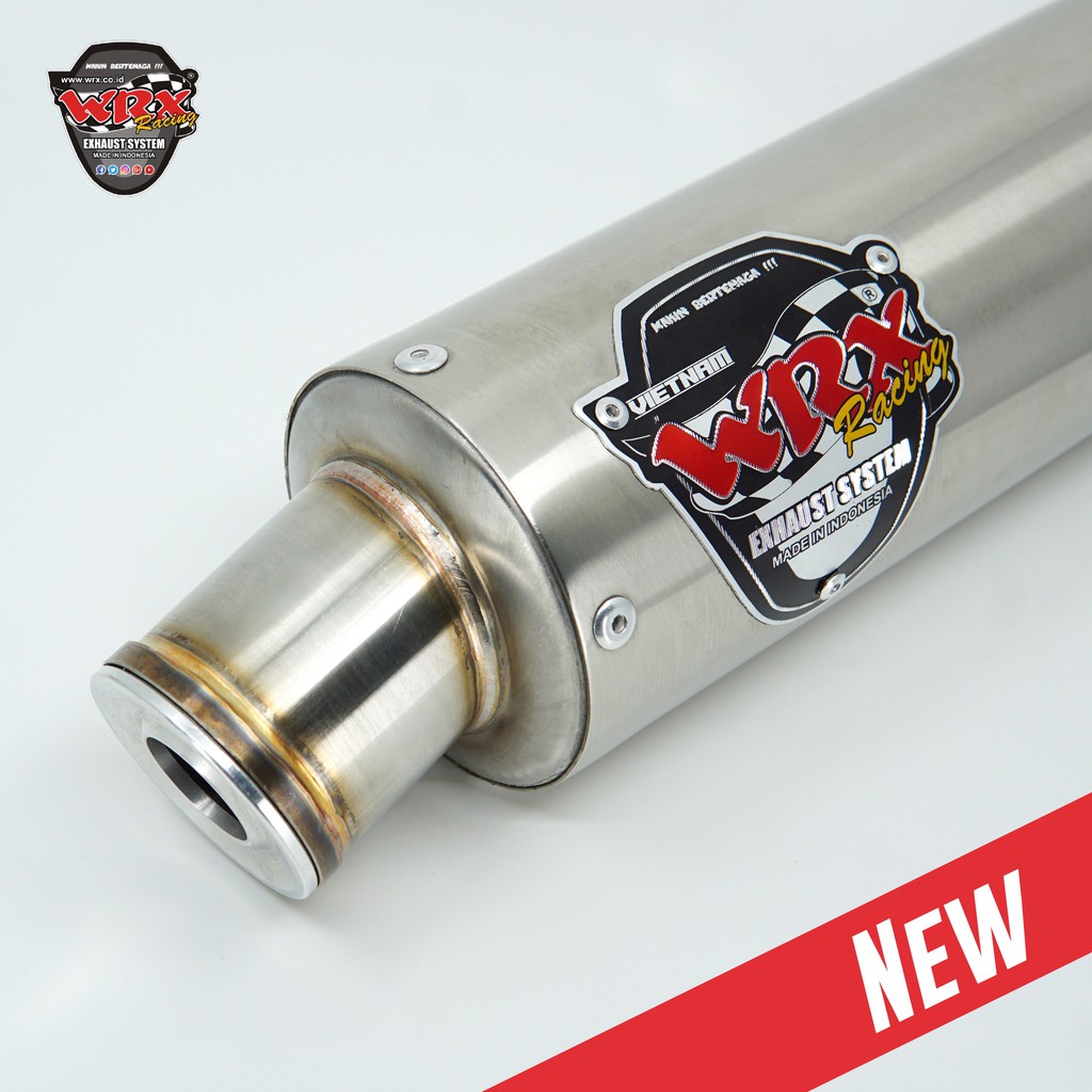 Pô WRX GP K1 tròn màu inox