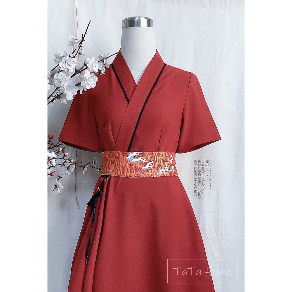 Seikaku Dress - Đầm Yukata Vạt Chéo Thắt Dây