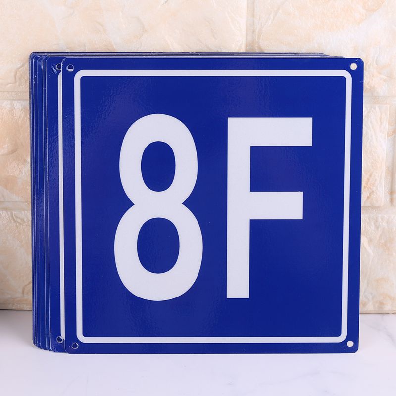 Biển Báo Sàn Nhà Bằng Nhôm 7 8 Inches 1F Đến 10F Chuyên Dùng Cho Trường Học / Văn Phòng