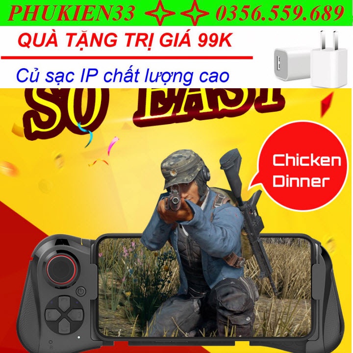 (Quà tặng trị giá 99k) Tay Cầm Chơi Game Mobile Bluetooth 058 tặng kèm củ sạc iphone chất lượng cao