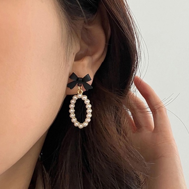 Bông Tai Mạ Bạc 925 Mặt Hình Giọt Nước Bằng Kim Loại Phong Cách Hàn Quốc Sang Trọng Dành Cho Nữ