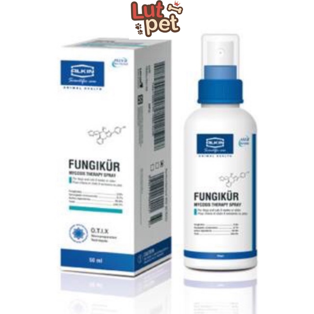 XỊT NẤM ALKIN FUNGIKUR 50ML - LỌ XỊT VIÊM DA CHÓ MÈO