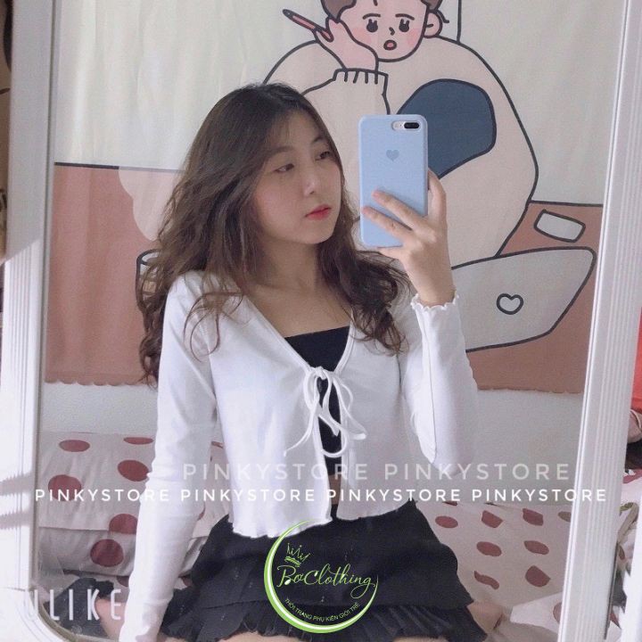 🍉Áo Croptop 🍉 Cardigan Buộc Dây | BigBuy360 - bigbuy360.vn