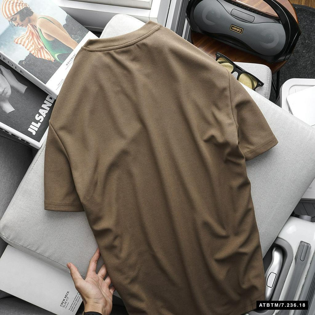 Áo thun thời trang unisex tay ngắn, chất liệu thun tổ ong, thấm hút tốt, form đẹp 23618