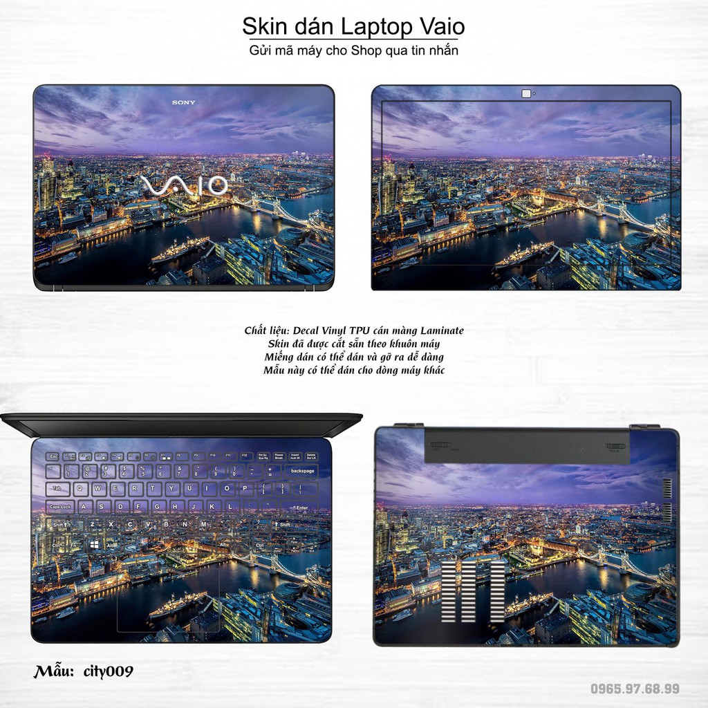 Skin dán Laptop Sony Vaio in hình thành phố _nhiều mẫu 2 (inbox mã máy cho Shop)