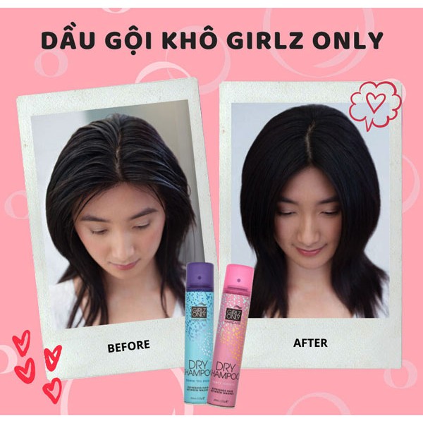 Dầu Gội Khô Girlz Only Dry Shampoo 200ml Giải Pháp Cho Tóc Bết, Mềm Mượt, Bồng Bềnh