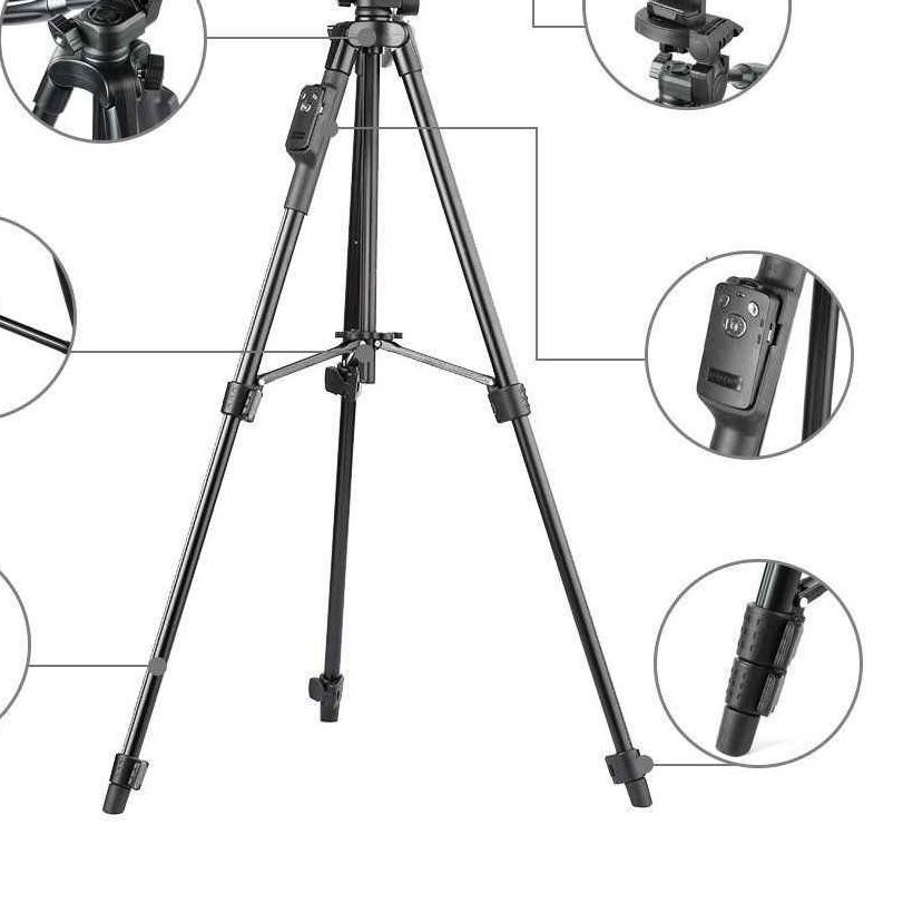 Hp Chân Tripod Yunteng Vct 5208 Có Nút Điều Khiển Bluetooth Dài 1.25