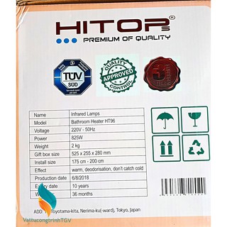 Đèn sưởi nhà tắm HiTop 3 bóng