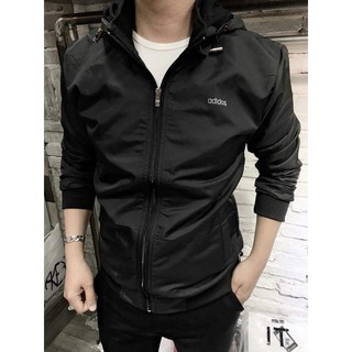 Áo khoác dù có nón adidas