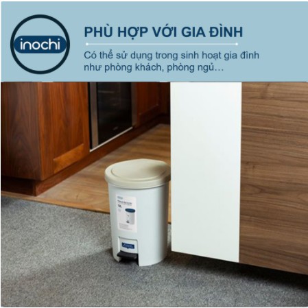 Thùng Rác Đạp Tròn Hiro 6L-12L Chính Hãng Inochi